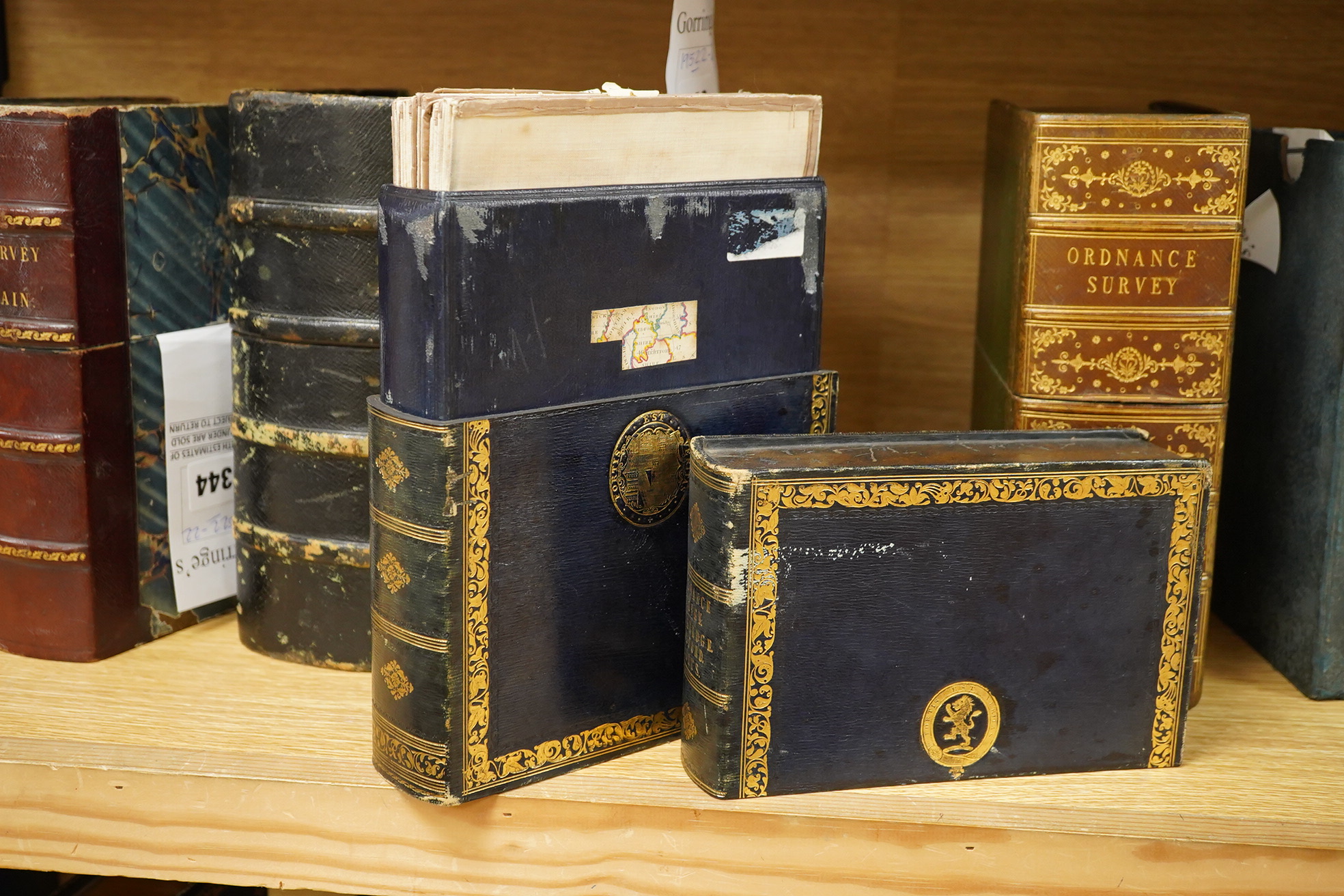 An 1870s Ordnance Survey of England and Wales for the County of Norfolk, comprising of a set of six engraved maps mounted on linen; sheet no.s; 50/51, 65, 66, 67 and 68, engraved by Benjamin Baker, and published by the O